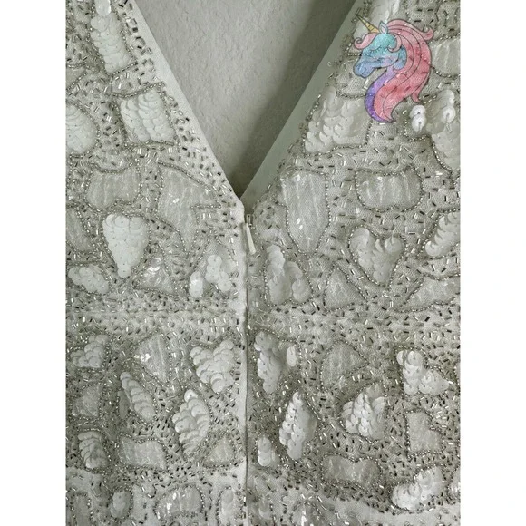 Mac Duggal 10814 HAND EMBELLISHED SLEEVELESS BEADED GOWN DRESS Size 12 MSRP $298 - Picture 10 of 11